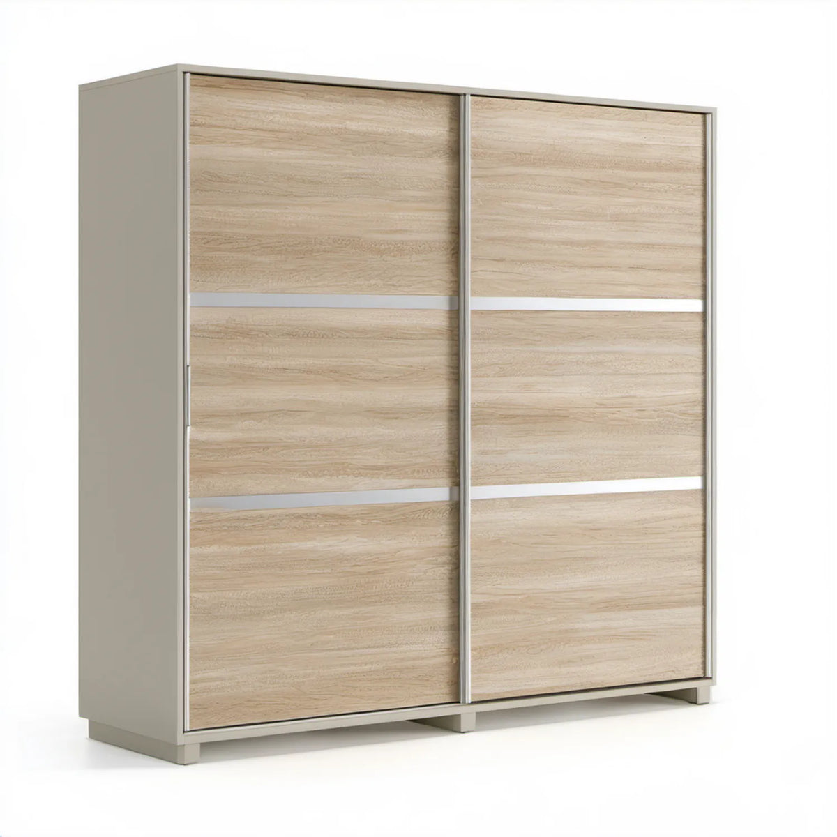 Szafa przesuwna 180 x 60 x 200 cm Dąb Sonoma/Szary